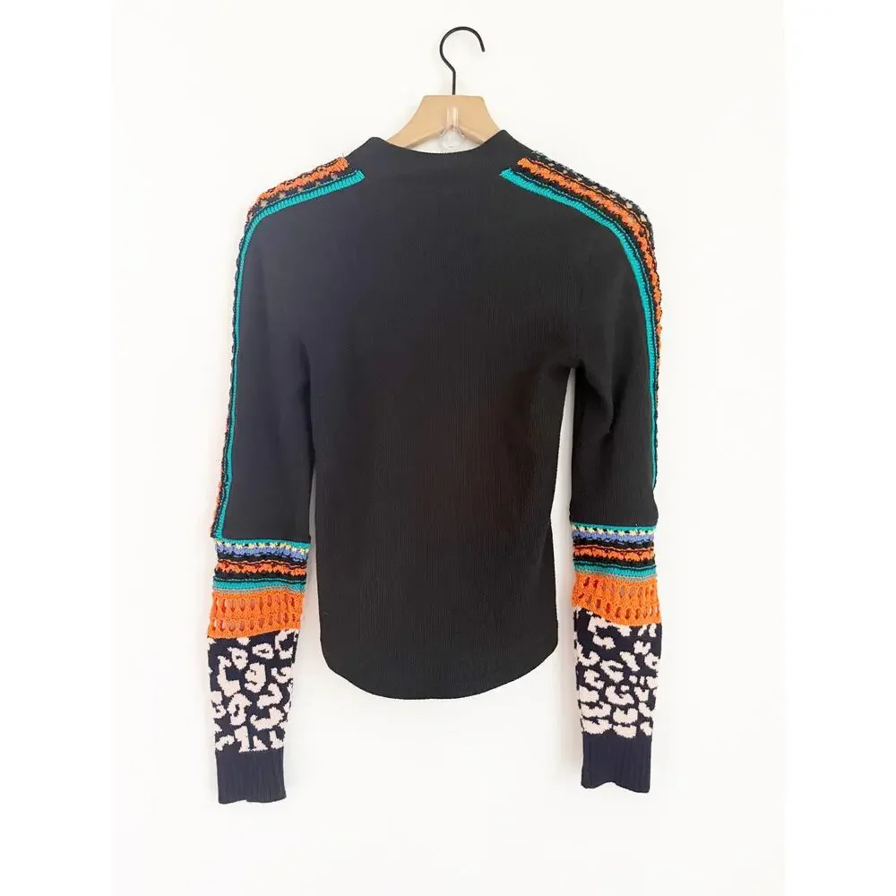 Free People Switch it up Cuff  Thermal Top Small